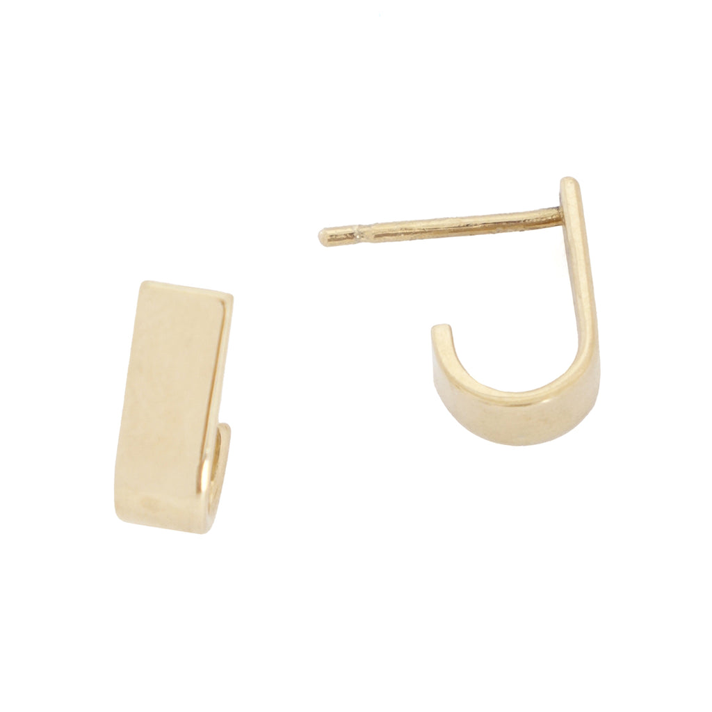 Flat Gold Cuff Earrings