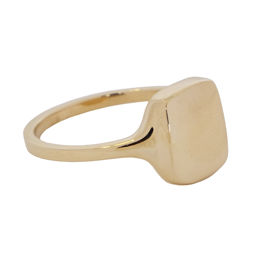 Gold Ingot Signet Ring