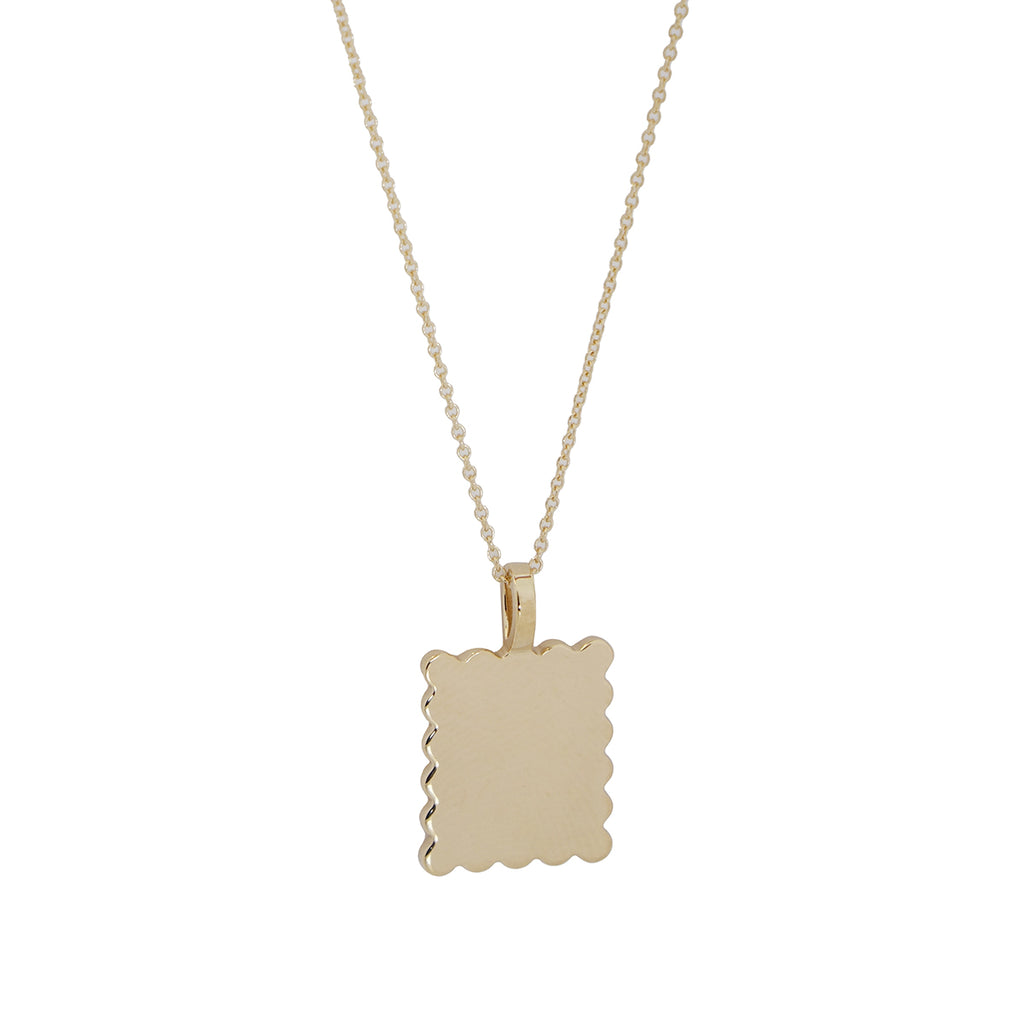 Scalloped Rectangle Necklace