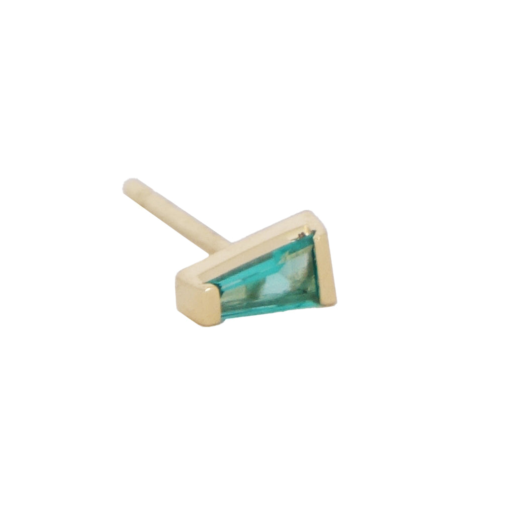 Tapered Baguette Emerald Earring