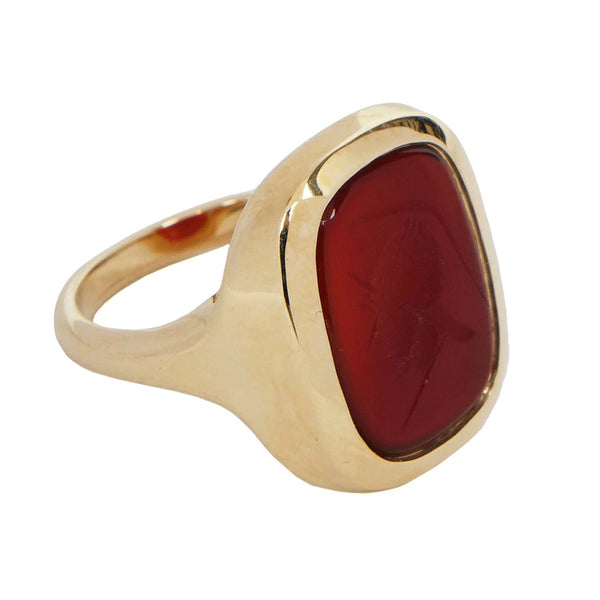 Carnelian Intaglio Signet Ring – H.K.S.