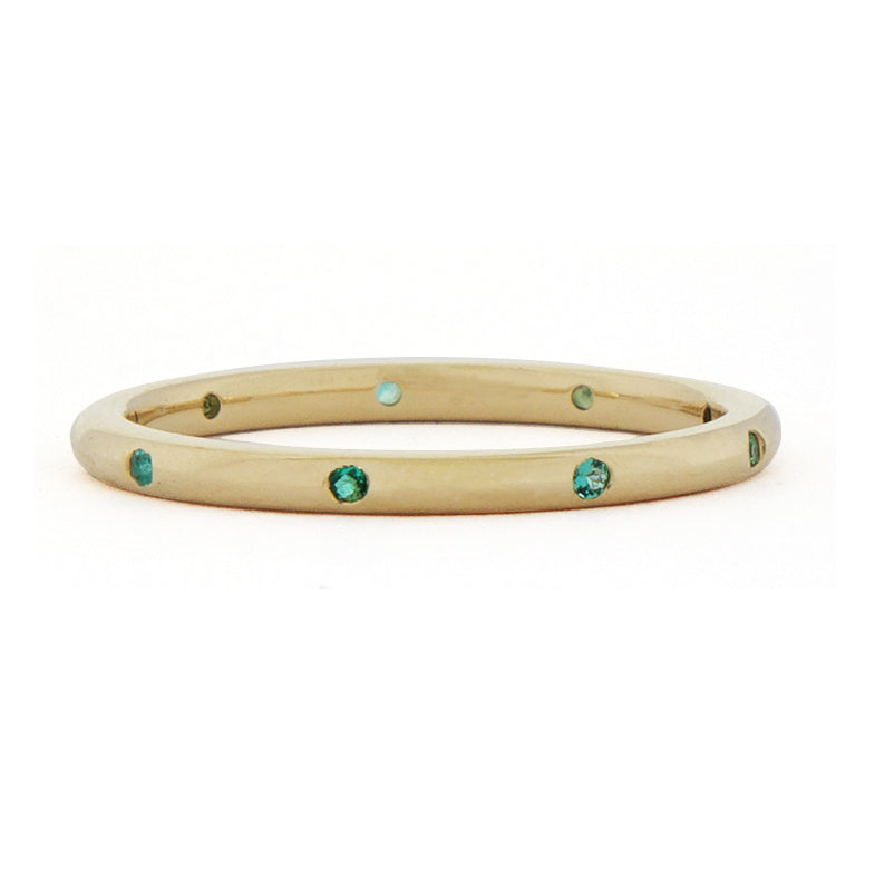 Gypsy Set Emerald Ring