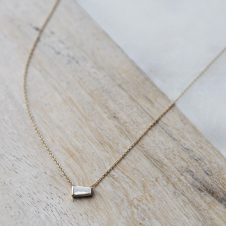 Tapered Baguette Diamond Necklace