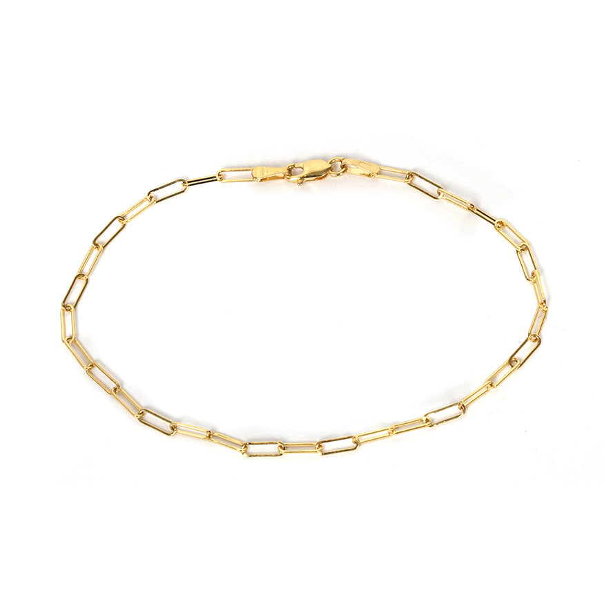 Elongated Link Gold Bracelet