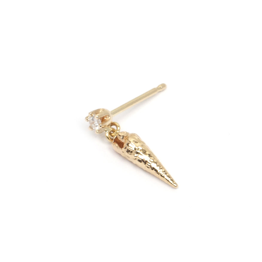 Gold Auger Diamond Drop Earring